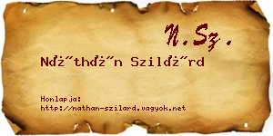 Náthán Szilárd névjegykártya